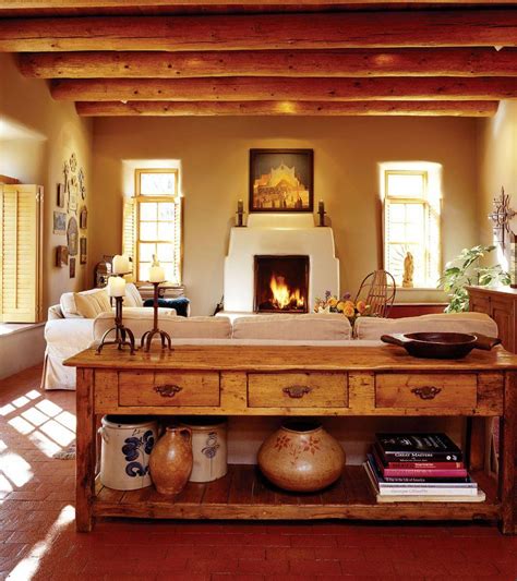 Santa Fe Living Room Love This Use Of White And Warm Colors