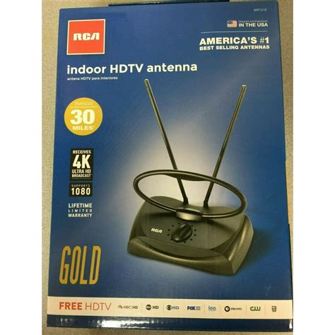 Rca Indoor Hdtv Antenna 30 Mile Range Supports 1080 Ant121z New