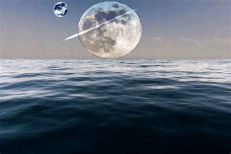 38 Moon Over Ocean Wallpaper Wallpapersafari