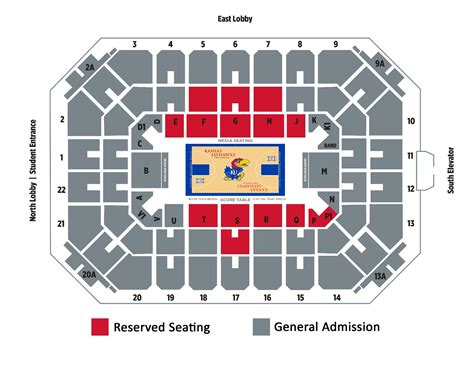 Fred Tate Info Kansas Jayhawks Basketball Arena Seating Chart