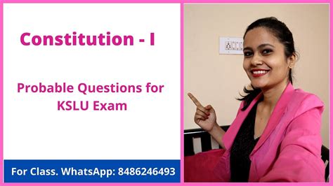 KSLU Constitution 1 Important Questions For LLB Exam Previous Year