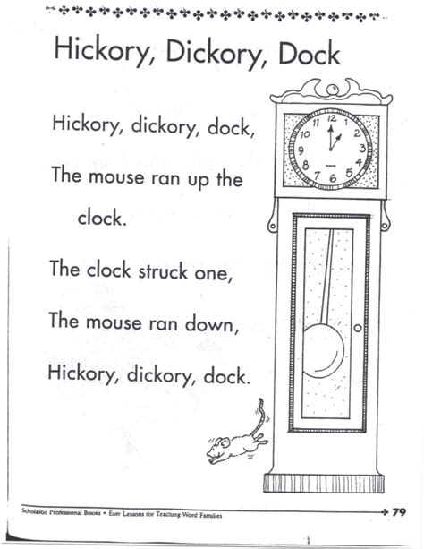 Hickory Dickory Dock In Hickory Dickory Dock Hickory Dickory Easy Lessons