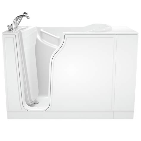 Gelcoat Entry Series 52 X 30 Inch Walk In Tub With Whirlpool System Left Hand Drain With Faucet