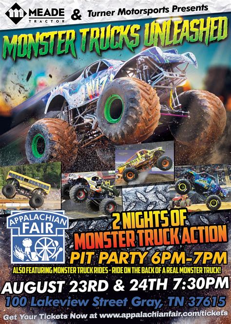 Monster Trucks Unleashed At The Appalachian Fair In Gray TN 2021