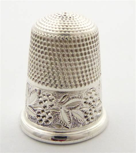 Antique 1890 Hallmarked Sterling Silver Sewing Thimble Silversmith 193