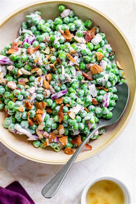 Pea Salad With Bacon And Creamy Dressing