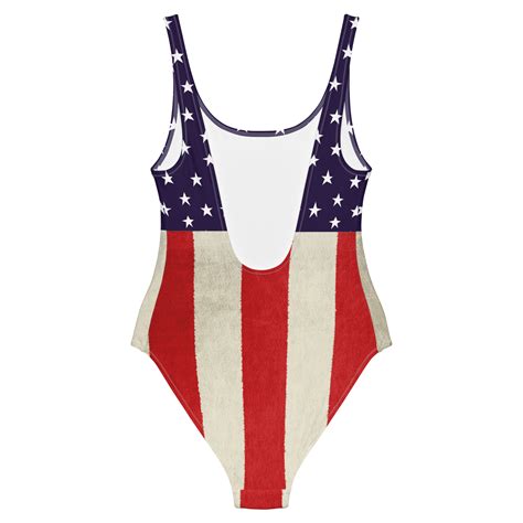American Flag Vintage One Piece Swimsuit Liberty Maniacs