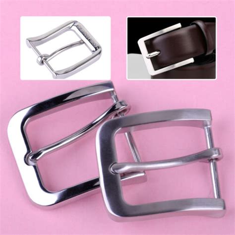 40mm stainless steel pin buckle for men leather belt spare replacement snap on ebay