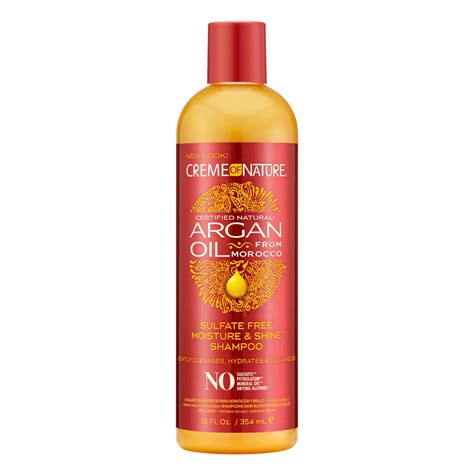 Creme Of Nature Argan Oil Sulfate Free Moisture Shine Shampoo Oz Walmart Com