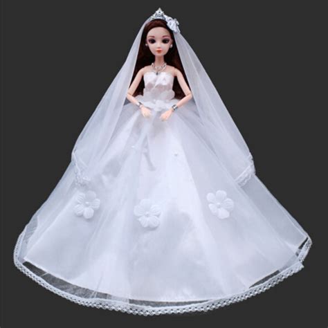 Princess Evening Party Clothes Dress Clothes For Barbie Doll White