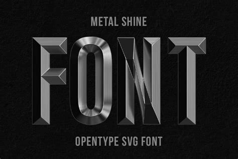 10 Metallic Fonts And Metal Text Effects Graphic Pie