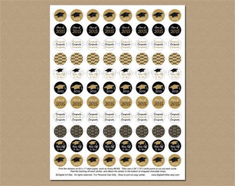 The 2013 Graduation Stickers Are Shown In Gold And Black With Numbers