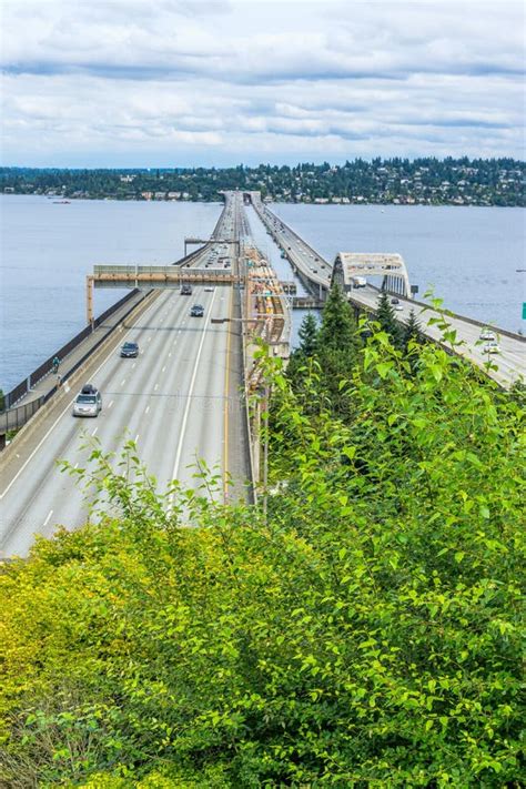Seattle Interstate 90 Floating Bridges 4 Stock Photo Image Of Seattle