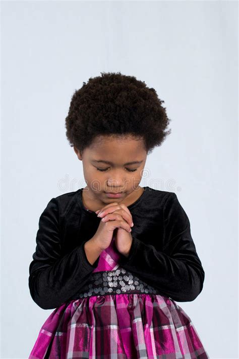 Praying African American Girl Stock Image Image Of Spiritual Prayer