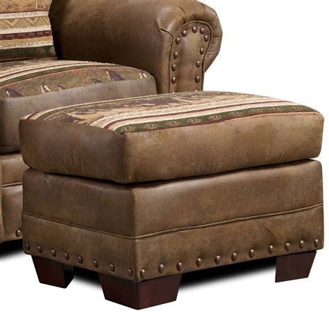 American Furniture Classics Lodge Wild Horses Ottoman And Reviews