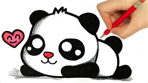 How to draw a cute pandainstagram: DRAWING A PANDA kawaii - dibujos kawaii - how to draw a ...