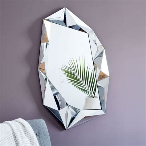 Faceted Asymmetrical Wall Mirror | west elm