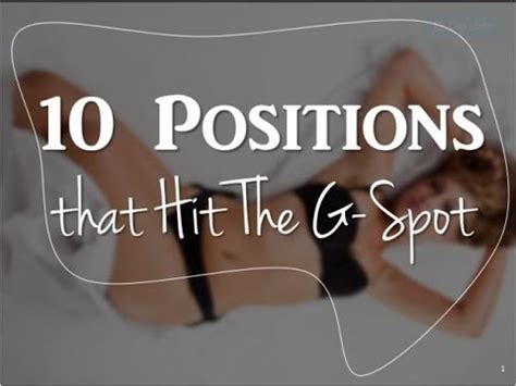 Positions That Hit The G Spot Youtube