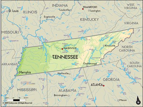 Tennessee Map Usa