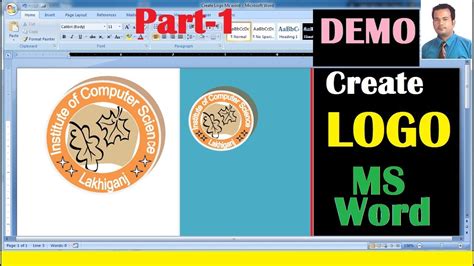 How To Create Logo In Ms Word Part 1 Step By Step