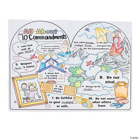 Color Your Own All About The Ten Commandments Posters 30 Pc