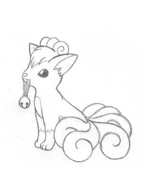 Pokemon Coloring Pages Alolan Vulpix The Best Free Vulpix Drawing
