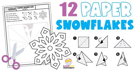 12 Free Paper Snowflake Templates Superstar Worksheets