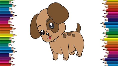 How To Draw A Baby Dog Step By Step Cartoon Puppy