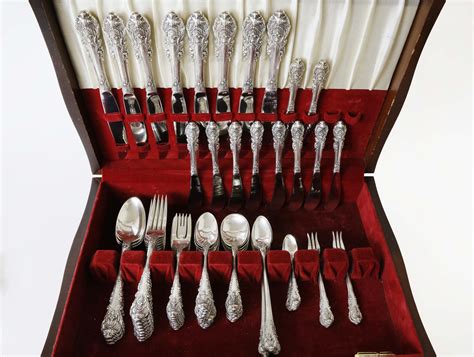 Wallace Sterling Silver Flatware Service In The Sir Christopher