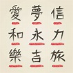 Japanese Kanji Words With Translation 171673 Vector Art at Vecteezy