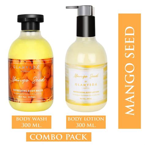 Buy Glamveda Mango Seed Body Wash And Lotion Combo Pack 600 Ml Online