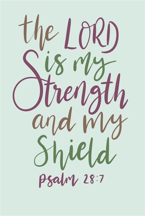 The Lord Is My Strength And My Shield Psalm 287 Bible Verse Psalms