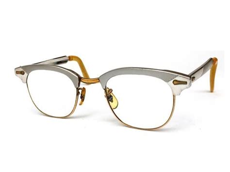 Shuron 1950s Eyeglass Frames With Lenses And Brushed Aluminum Etsy Fashion Eye Glasses