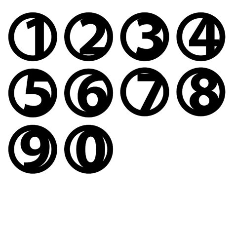 Circle Number Icons