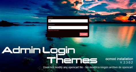 Opencart Admin Login Themes