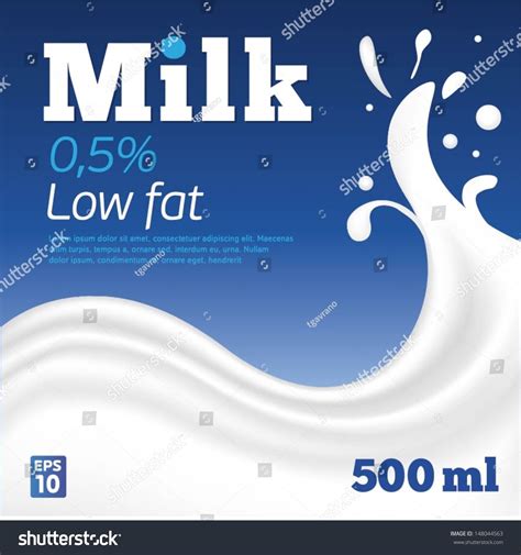 Milk Wave Splash Background Stock Vector Illustration 148044563