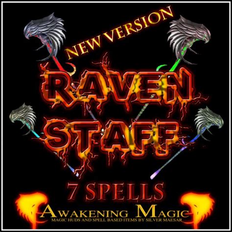 Second Life Marketplace Magic Raven Staff