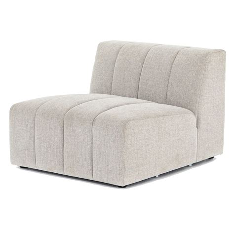 Langham Channel Tufted Armless Sectional Chair Sofas For Small Spaces