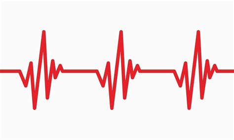 Heartbeat Line Illustration Pulse Trace Ecg Or Ekg Cardio Graph Symbol