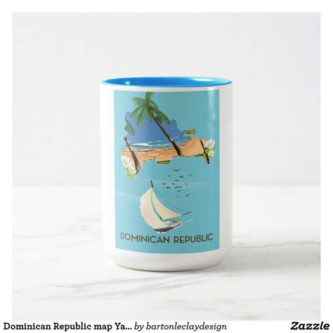 Rep airport which is $us10 per person, yes its cheaper to buy when you arrive rather than online and does not save you any extra time buying in advance, you will. Dominican Republic map Yacht travel poster Two-Tone Coffee Mug | Zazzle.com | Dominican republic ...