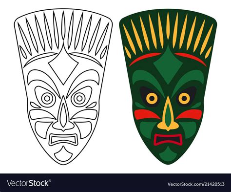 Tribal African Masks Royalty Free Vector Image