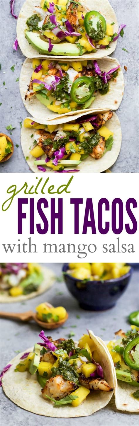 Grilled fish taco recipe mango salsa. Grilled Fish Tacos with Mango Salsa | Recipe | Grilled ...