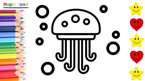 Como Dibujar Una Medusa Dibujos Para Niños 💓⭐ How To Draw A Jellyfish