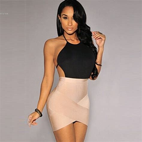 New Women Patchwork Dresses Sexy Bodycon Dresses Fashion Backless