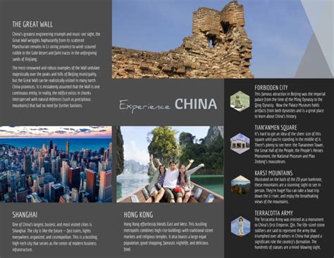 China Travel Tri Fold Brochure Template Mycreativeshop