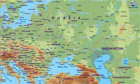 Eastern Europe Map Of Countries Topographic Map Of Usa With States