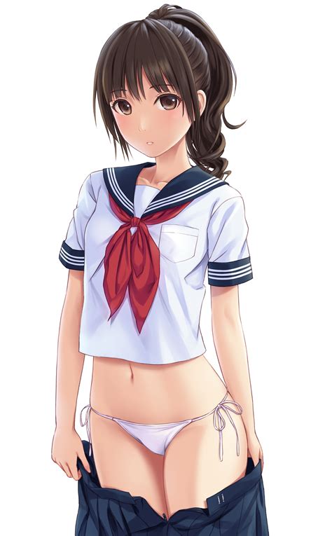 Original Characters N G Undressing Anime Girls Sailor Uniform