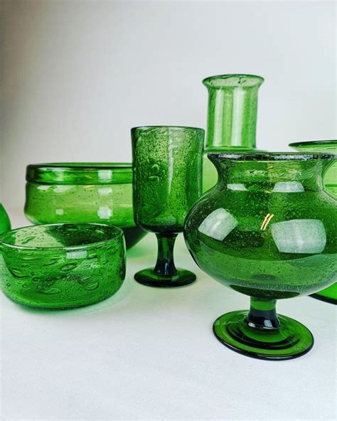Erik Hoglund For Boda Glass Collection Of Four Glass Vessels Glass Collection Glass Vessel