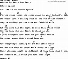 Loretta Lynn song: The Other Woman, lyrics and chords