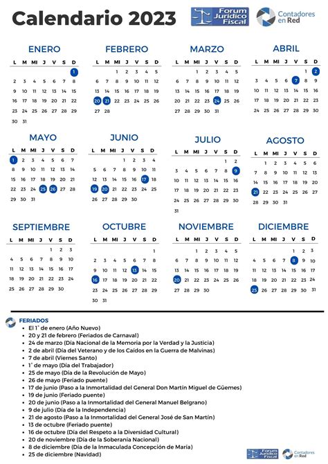 Feriados 2023 Calendario